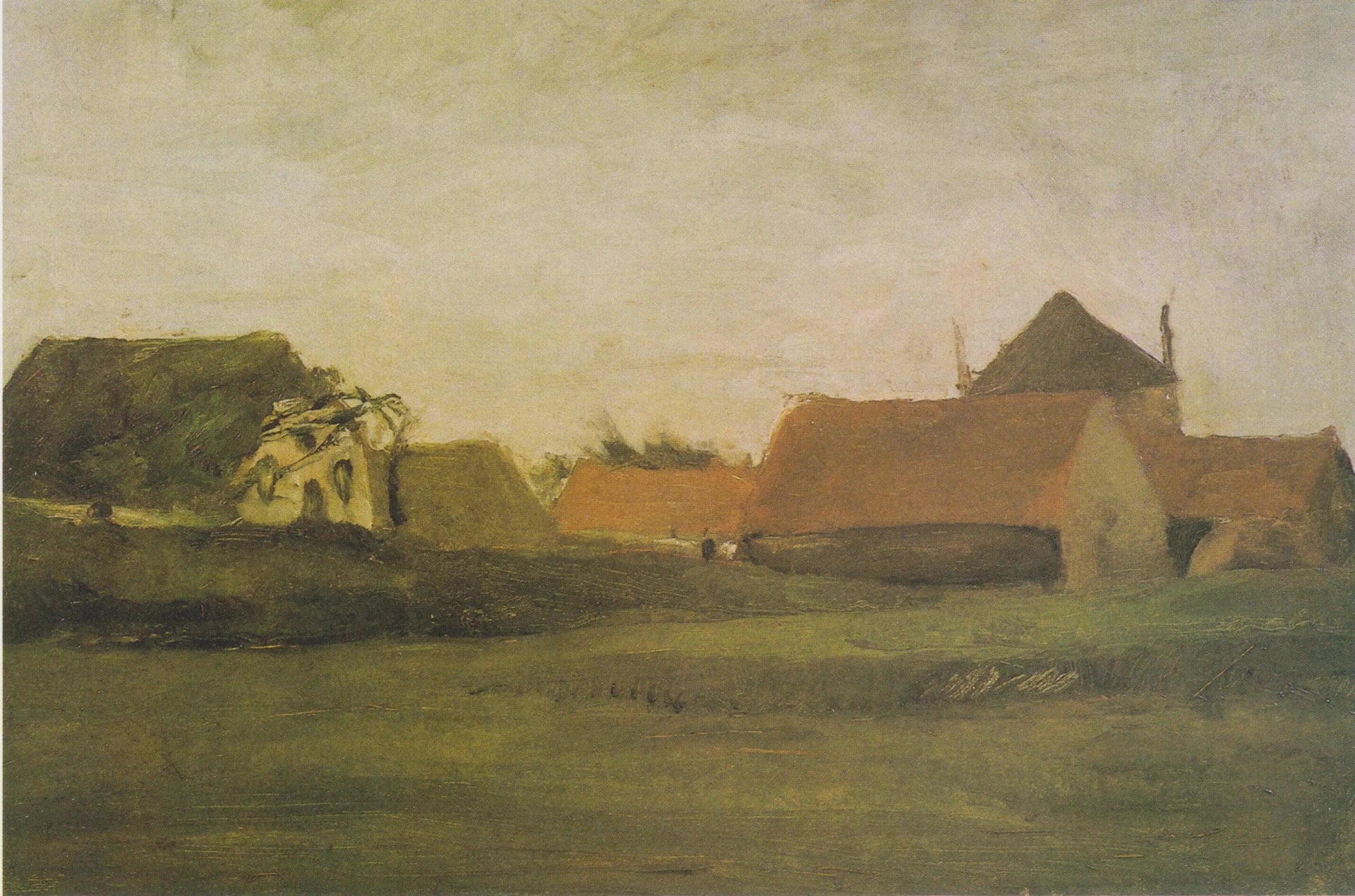 Fermes à Loosduinen près de La Haye au crépuscule F16 JH391 — Vincent van Gogh