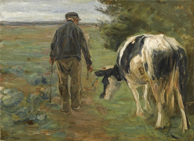 Contadino e mucca - Max Liebermann