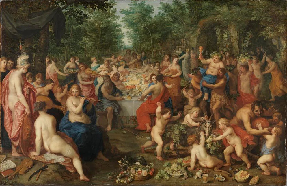 Festin des dieux de l'Olympe - Jan Brueghel l'Ancien image 1 copie peinte à la main à l’huile