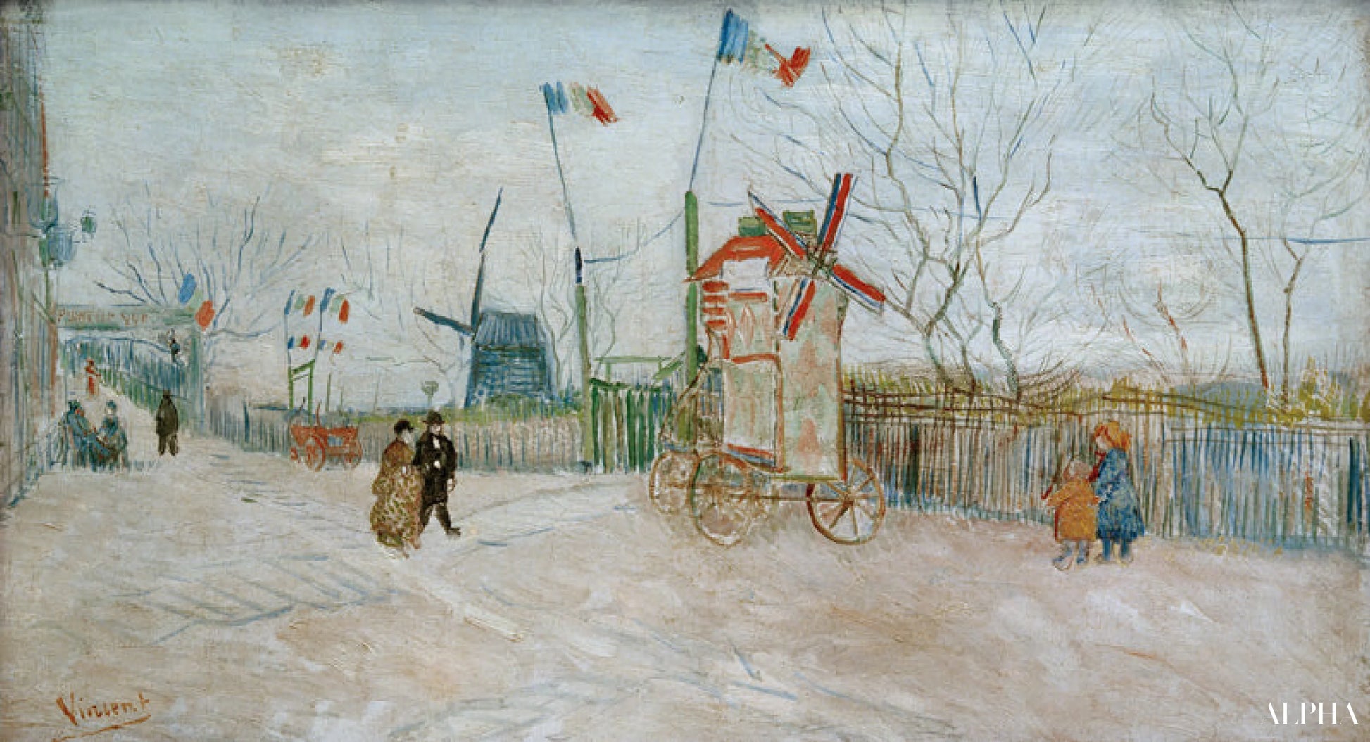 Festa a Montmartre - Van Gogh - Riproduzioni di quadri e dipinti di alta gamma