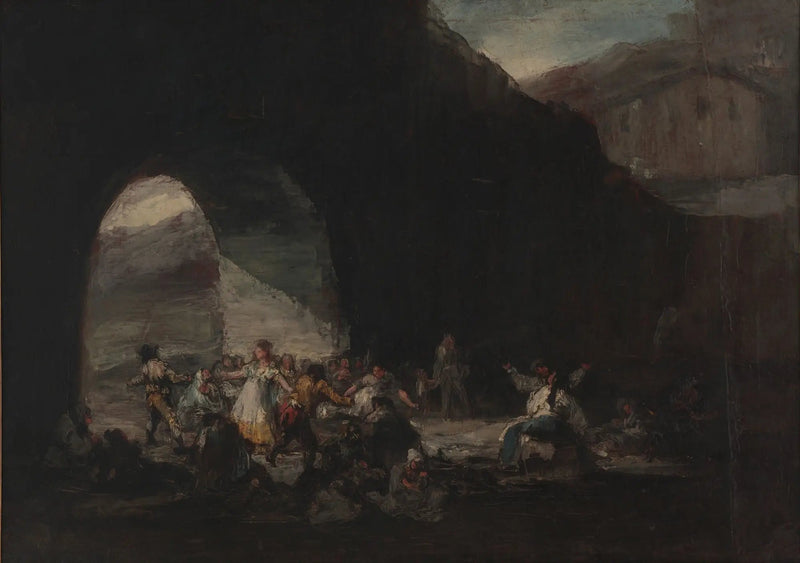 Festa popolare sotto un ponte o ballo popolare - Francisco de Goya