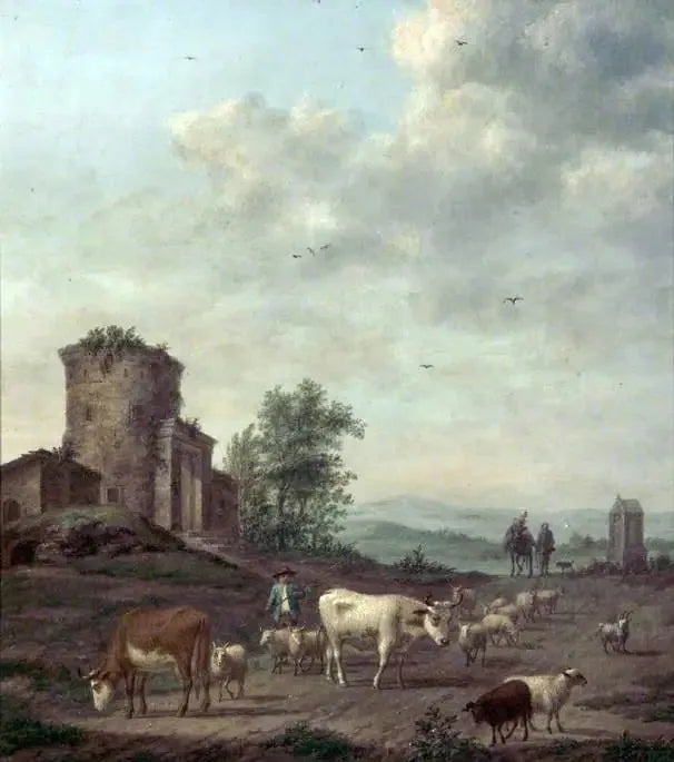 Feu de balise - Claude Lorrain image 1 copie peinte à la main à l’huile