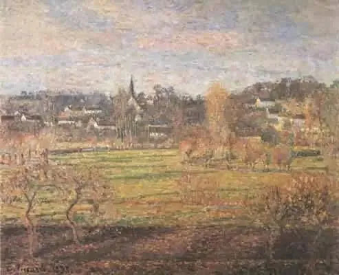 Febbraio, sole nascente, Bazincourt - Camille Pissarro