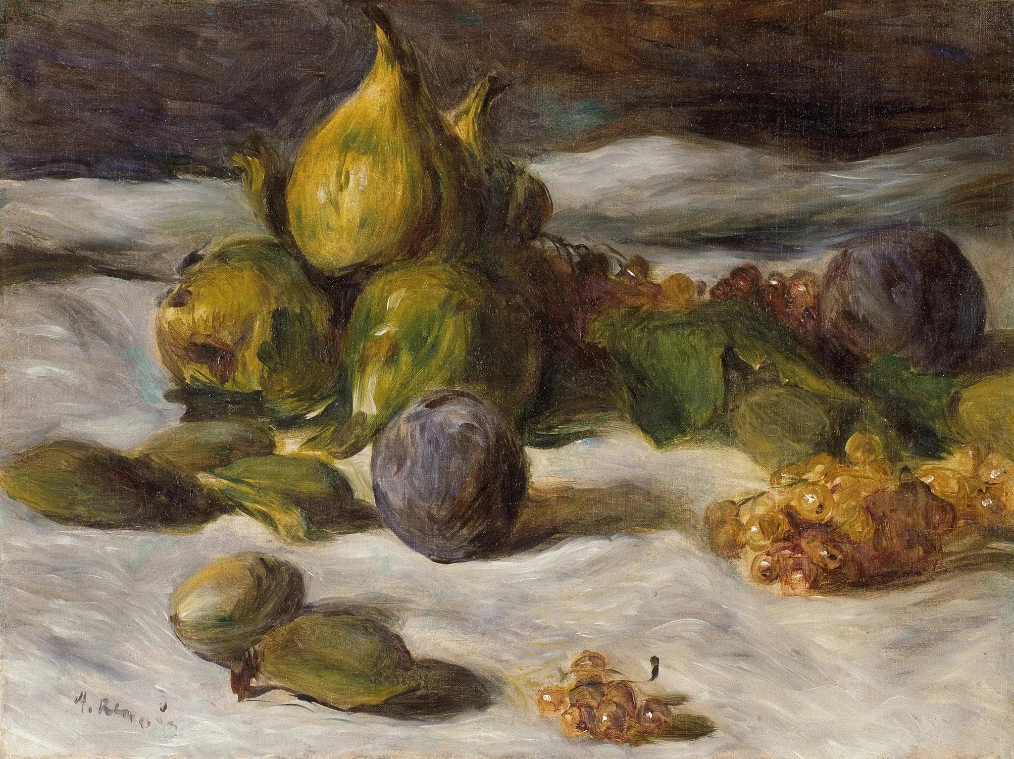 Figues et groseilles - Pierre-Auguste Renoir image 1 reproduction de peinture à l’huile