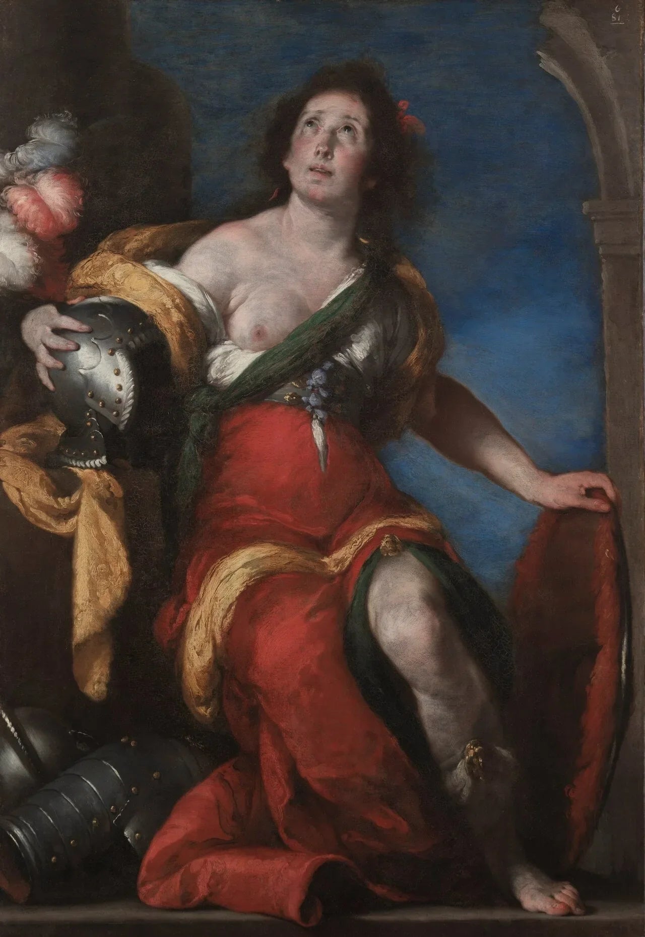 Figure allégorique - Bernardo Strozzi image 1 reproduction artisanale de tableau