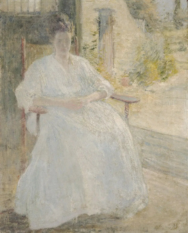 Figura al sole (moglie dell'artista) - John Henry Twachtman