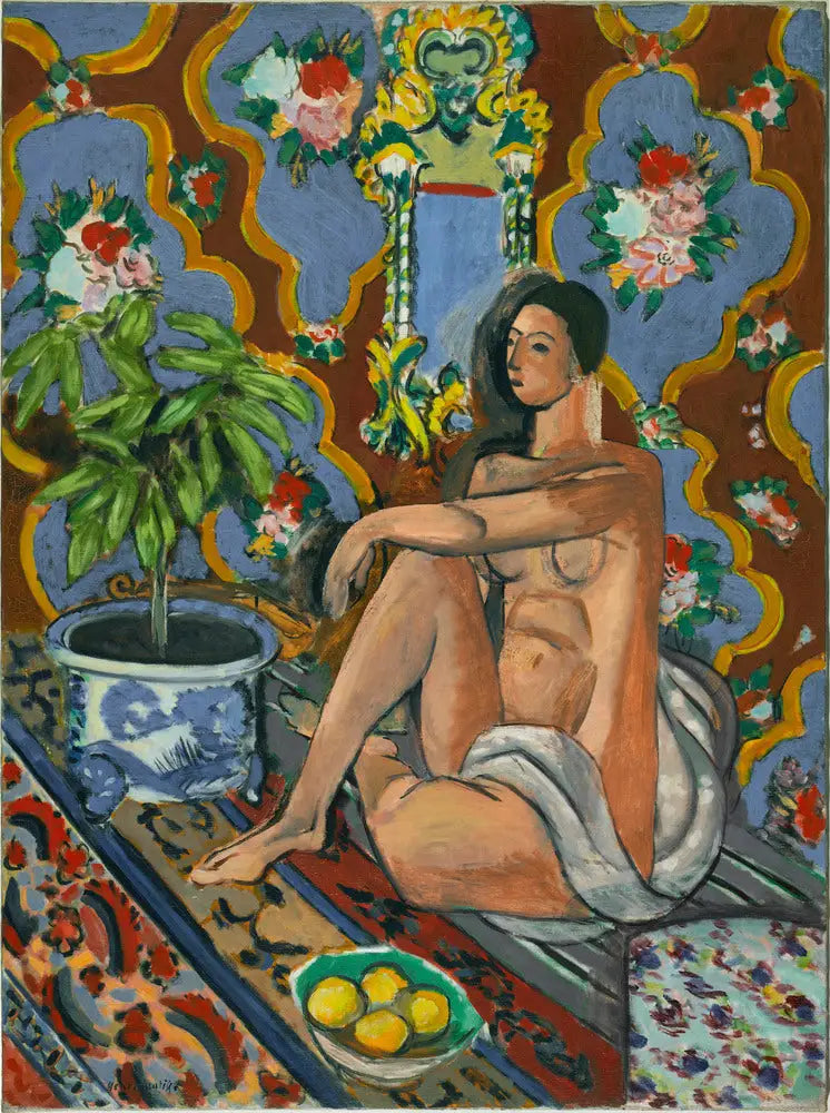 Figura decorativa su sfondo ornamentale - Henri Matisse