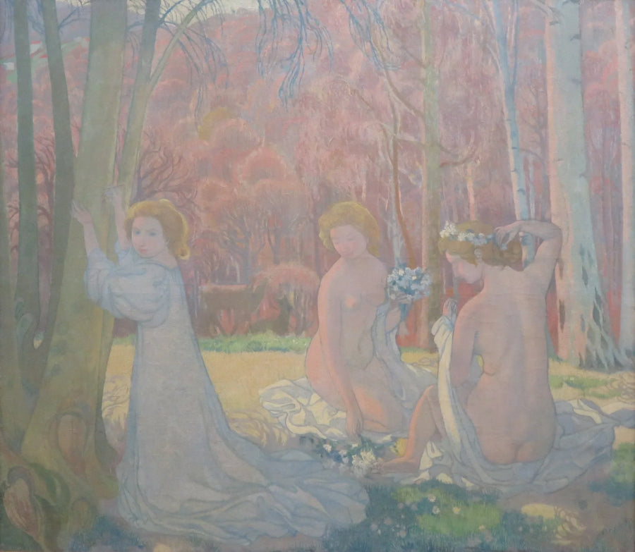 Figure in un paesaggio primaverile (Boschetto sacro) - Maurice Denis