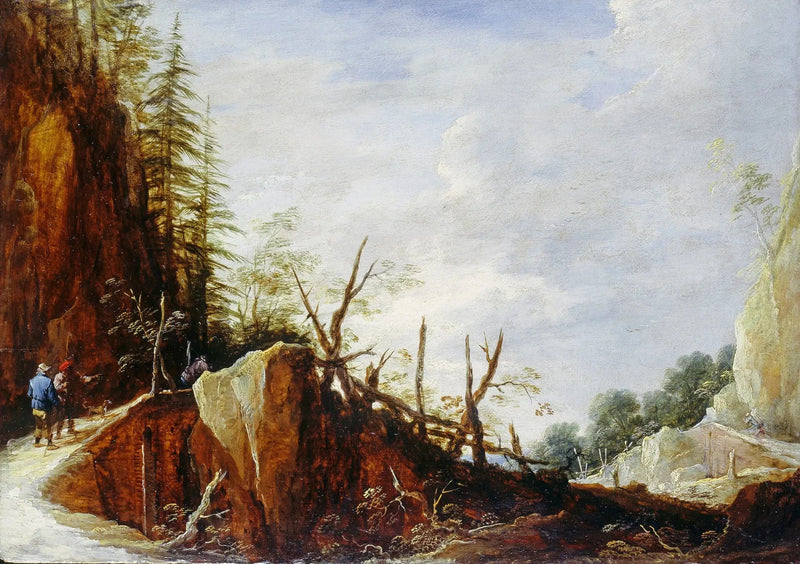 Figures sur un col rocheux - David Teniers il Giovane