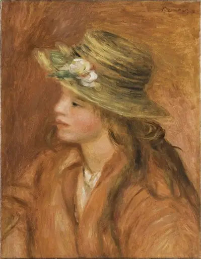 Filet con cappello di paglia - Pierre-Auguste Renoir