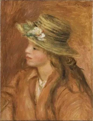 Filet con cappello di paglia - Pierre-Auguste Renoir