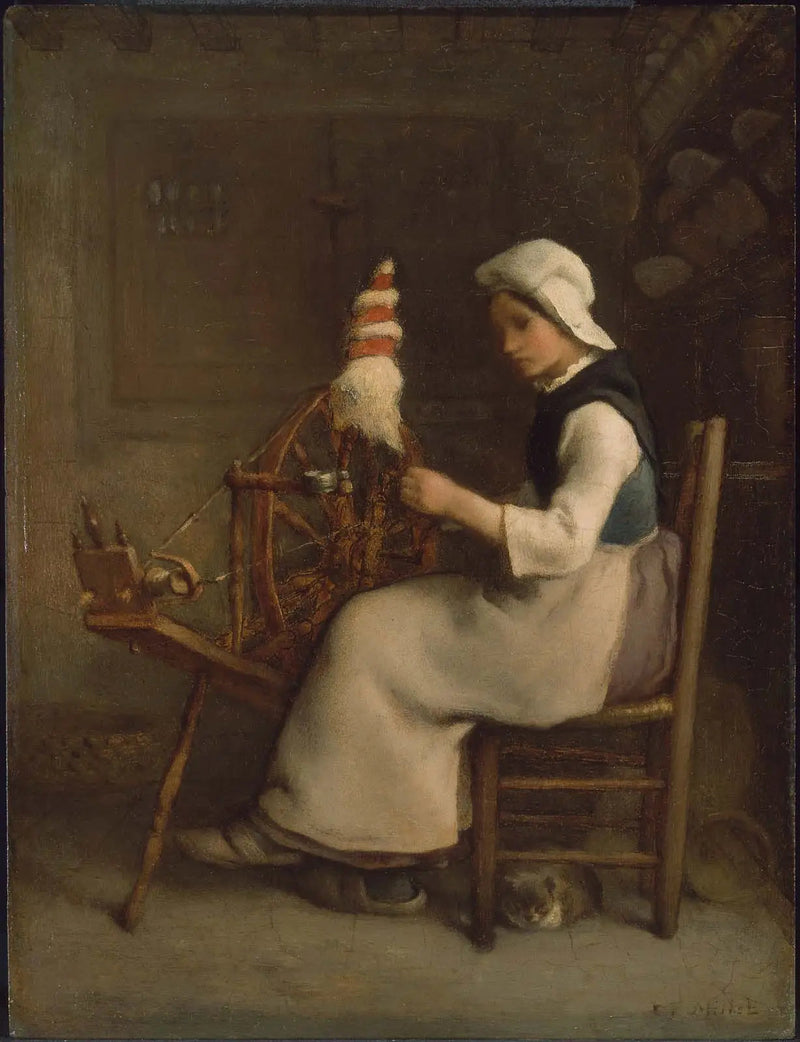 Fileur seduto (Emélie Millet) - Jean-François Millet