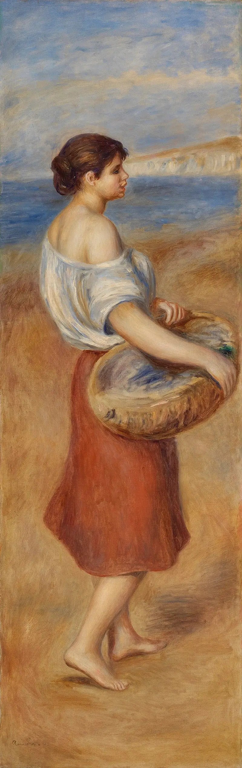 Ragazza con cesto di pesci (Pescatrice di pesci) - Pierre-Auguste Renoir