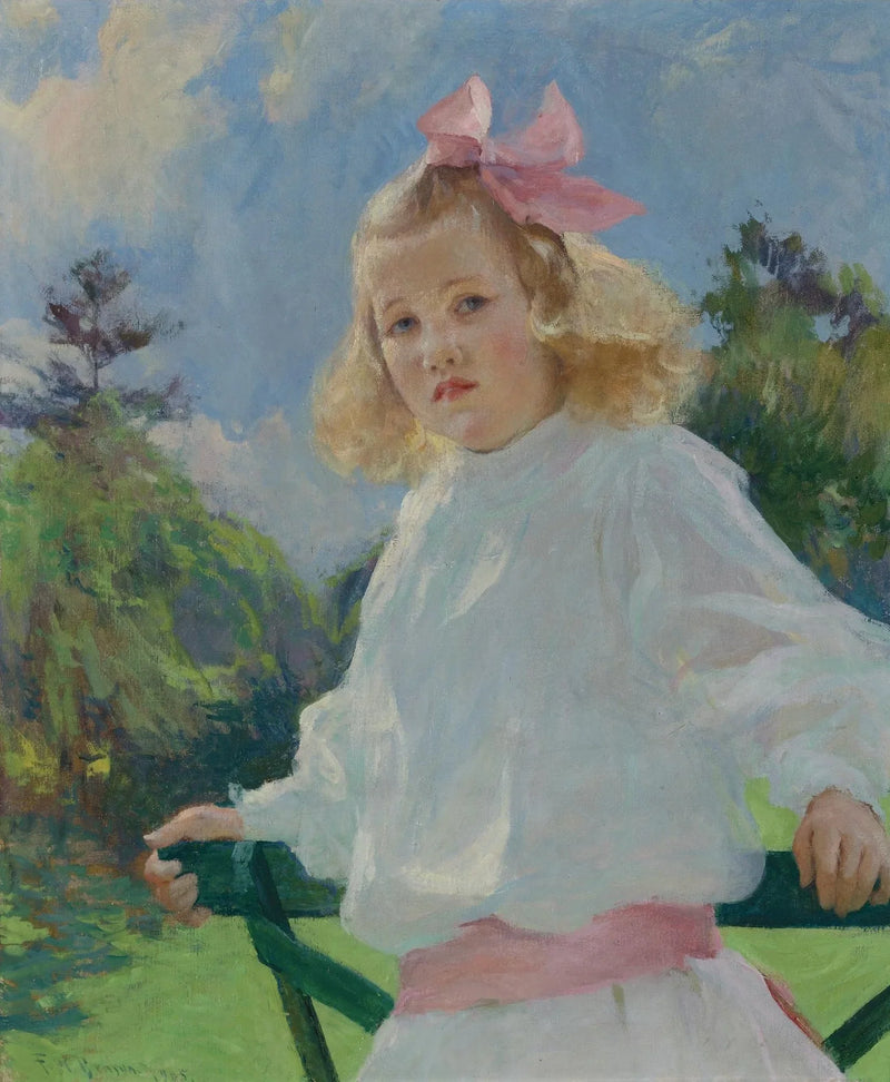 Ragazza con un fiocco rosa - Frank Weston Benson