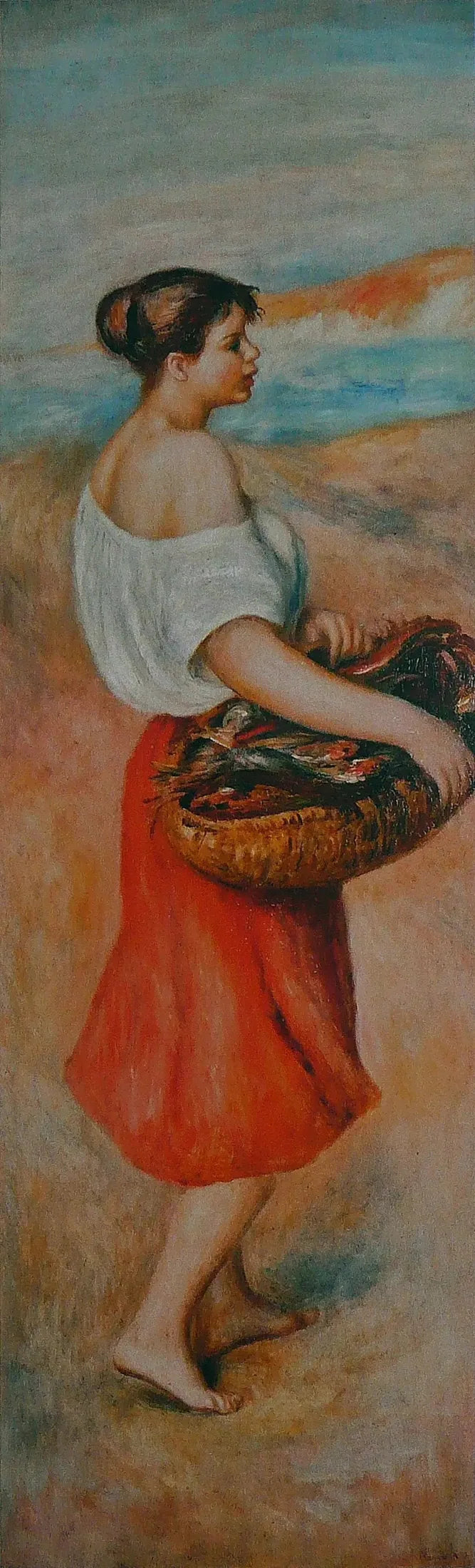 Ragazza con un cesto di pesci - Pierre-Auguste Renoir