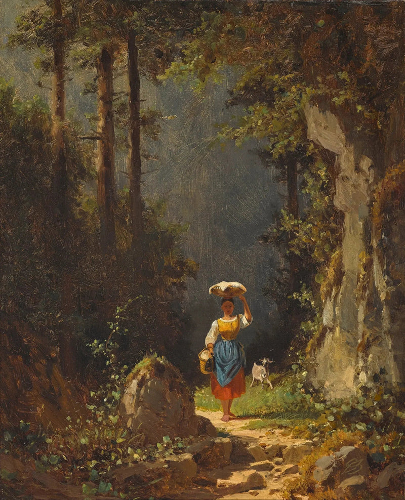 Ragazza con una capra - Carl Spitzweg