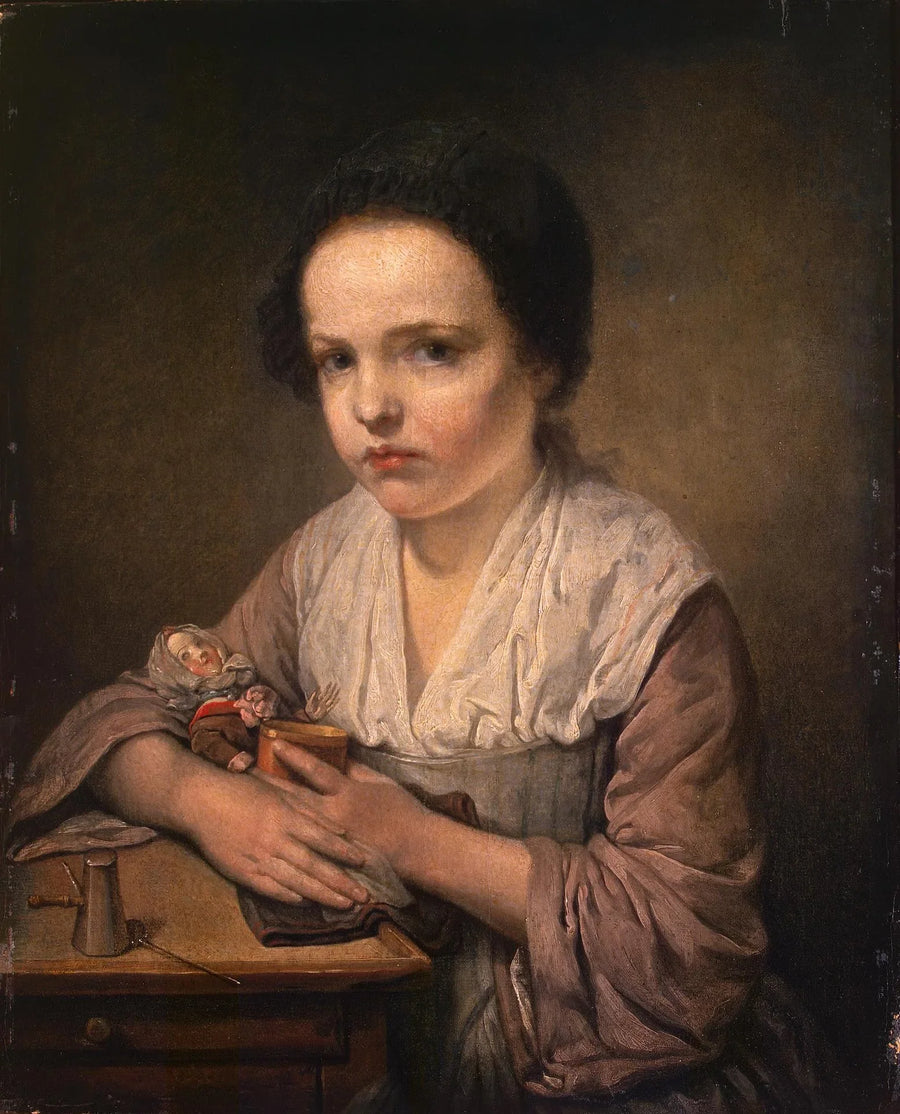 Ragazza con una bambola - Jean-Baptiste Greuze