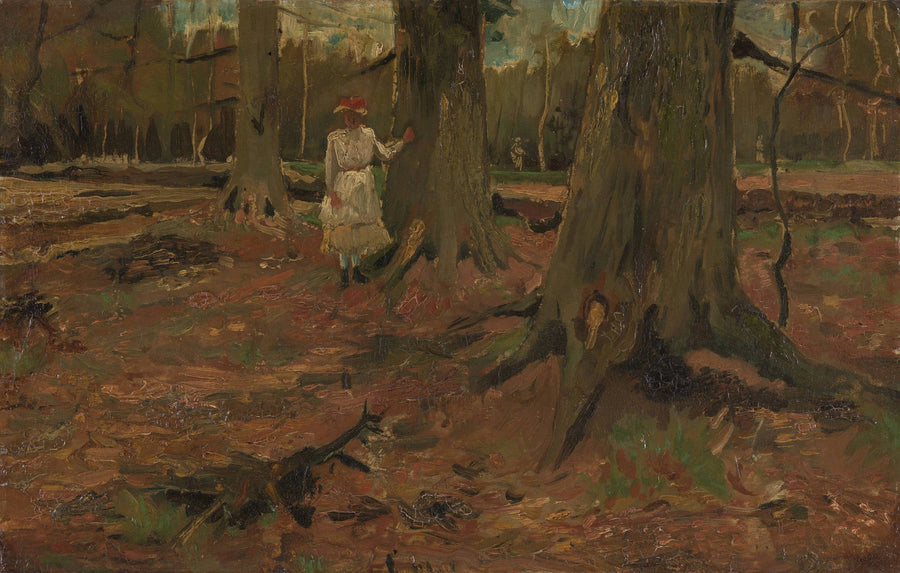 Ragazza in bianco nel bosco - Vincent van Gogh