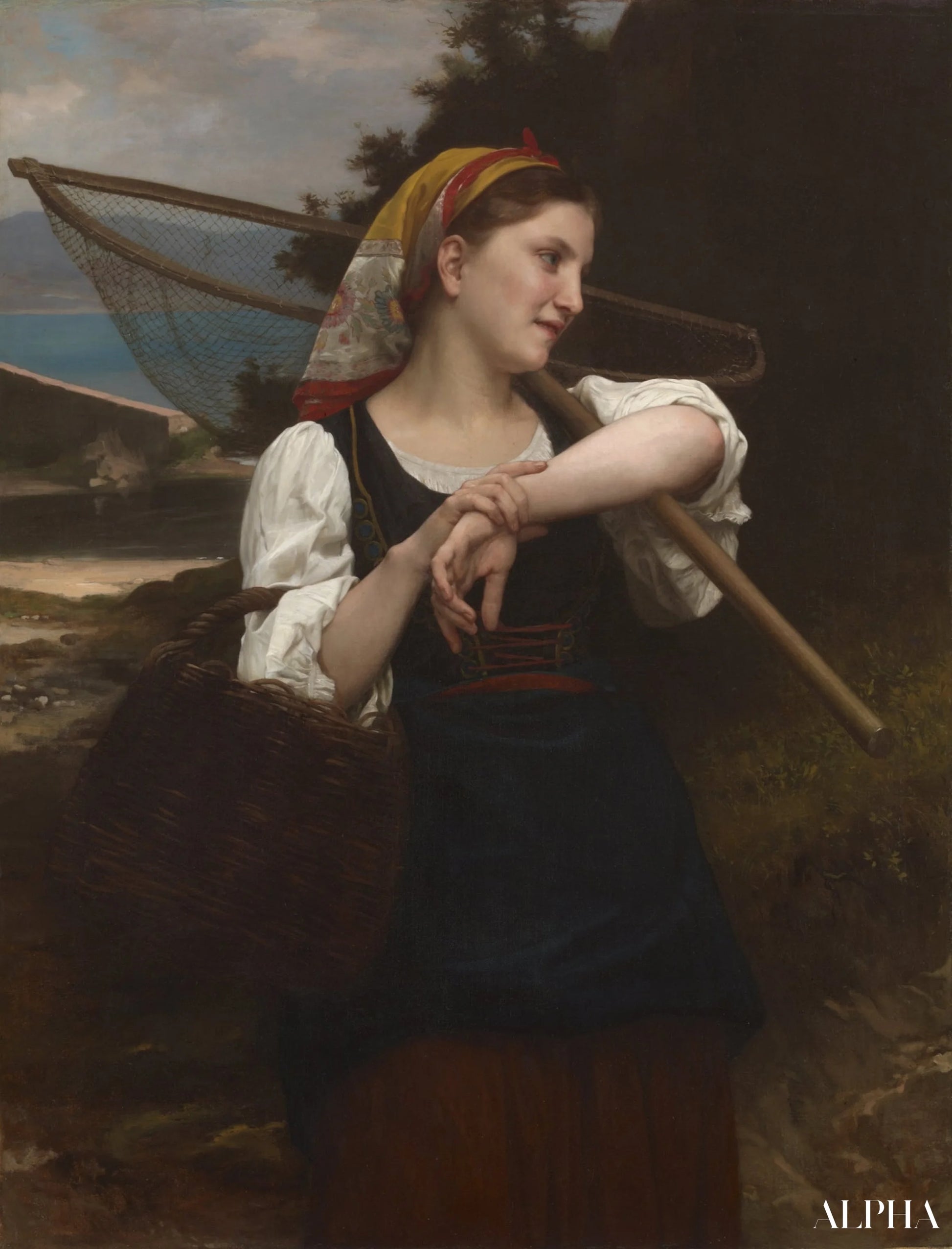 Figlia di pescatore - William Bouguereau Riproduzioni di quadri a olio