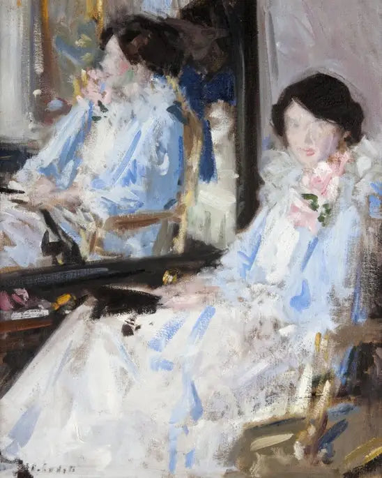 Ragazza in blu - Riflessioni - Francis Cadell