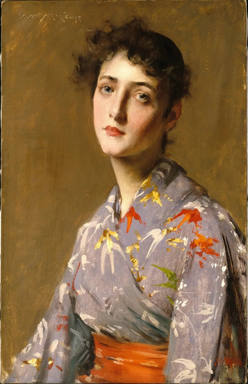 Ragazza in costume giapponese - William Merritt Chase