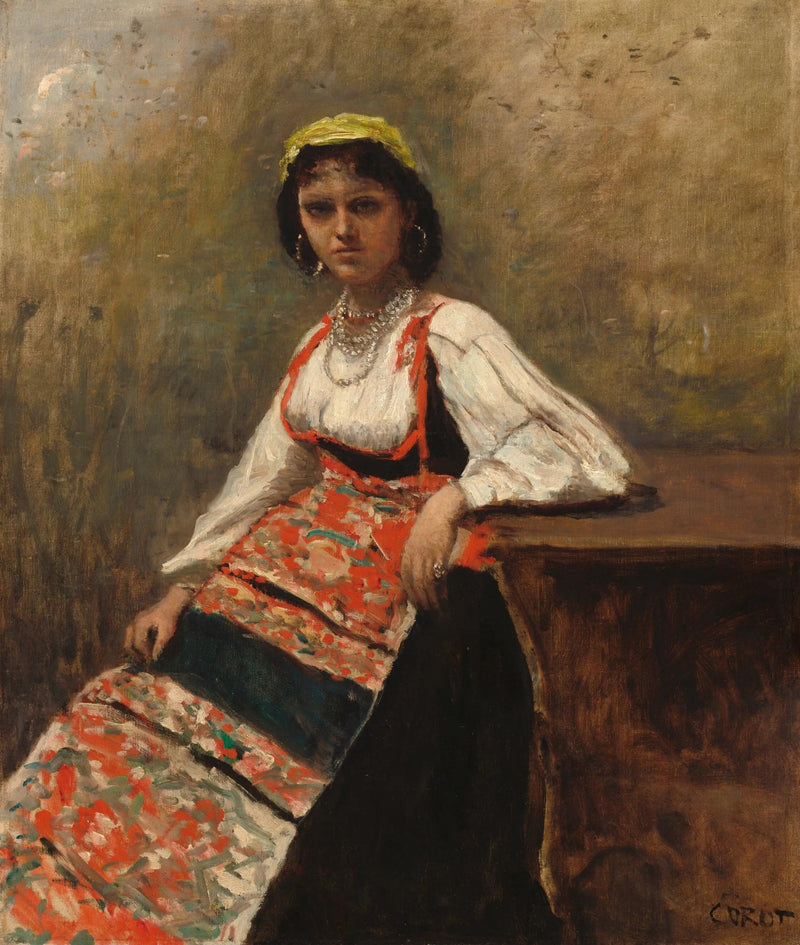 Ragazza italiana - Jean-Baptiste Camille Corot