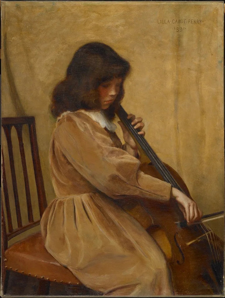 Ragazza che suona il violoncello - Lilla Cabot Perry