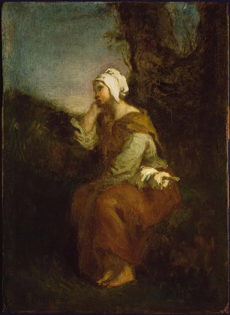 Fille paysanne sognante - Jean-François Millet