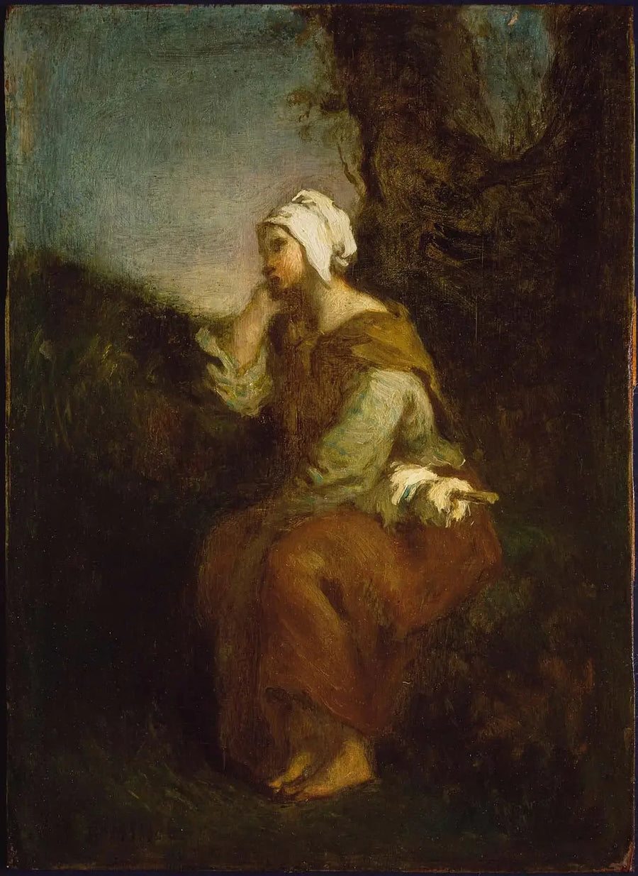 Fille paysanne sognante - Jean-François Millet