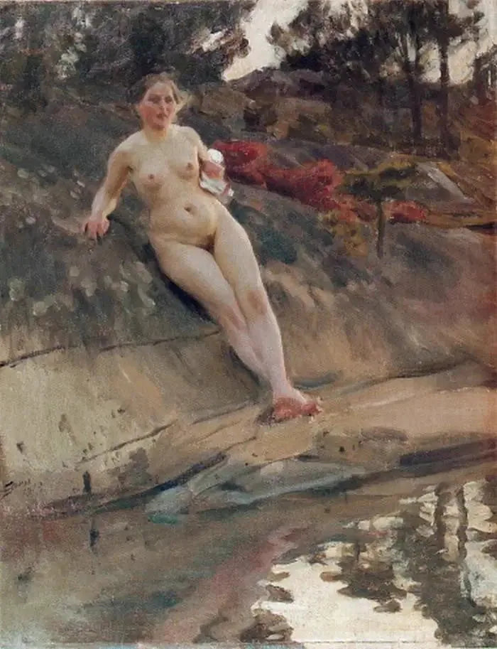 Ragazza che prende il sole - Anders Zorn