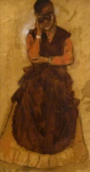 Ragazza che guarda attraverso dei binocoli - Edgar Degas