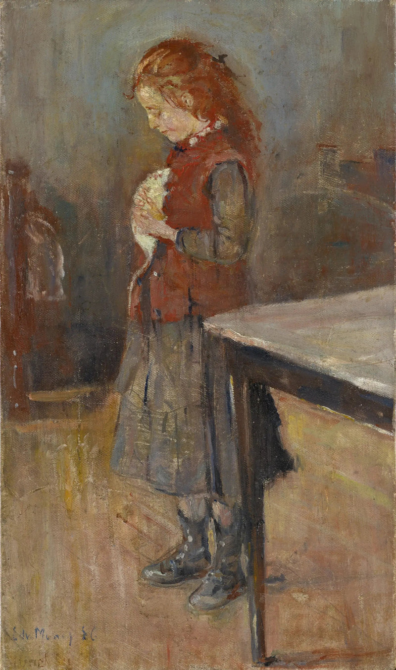Ragazza rossa con topo bianco - Edvard Munch