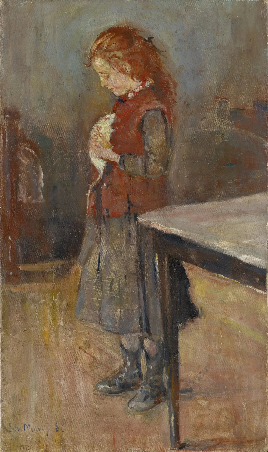 Ragazza rossa con topo bianco - Edvard Munch