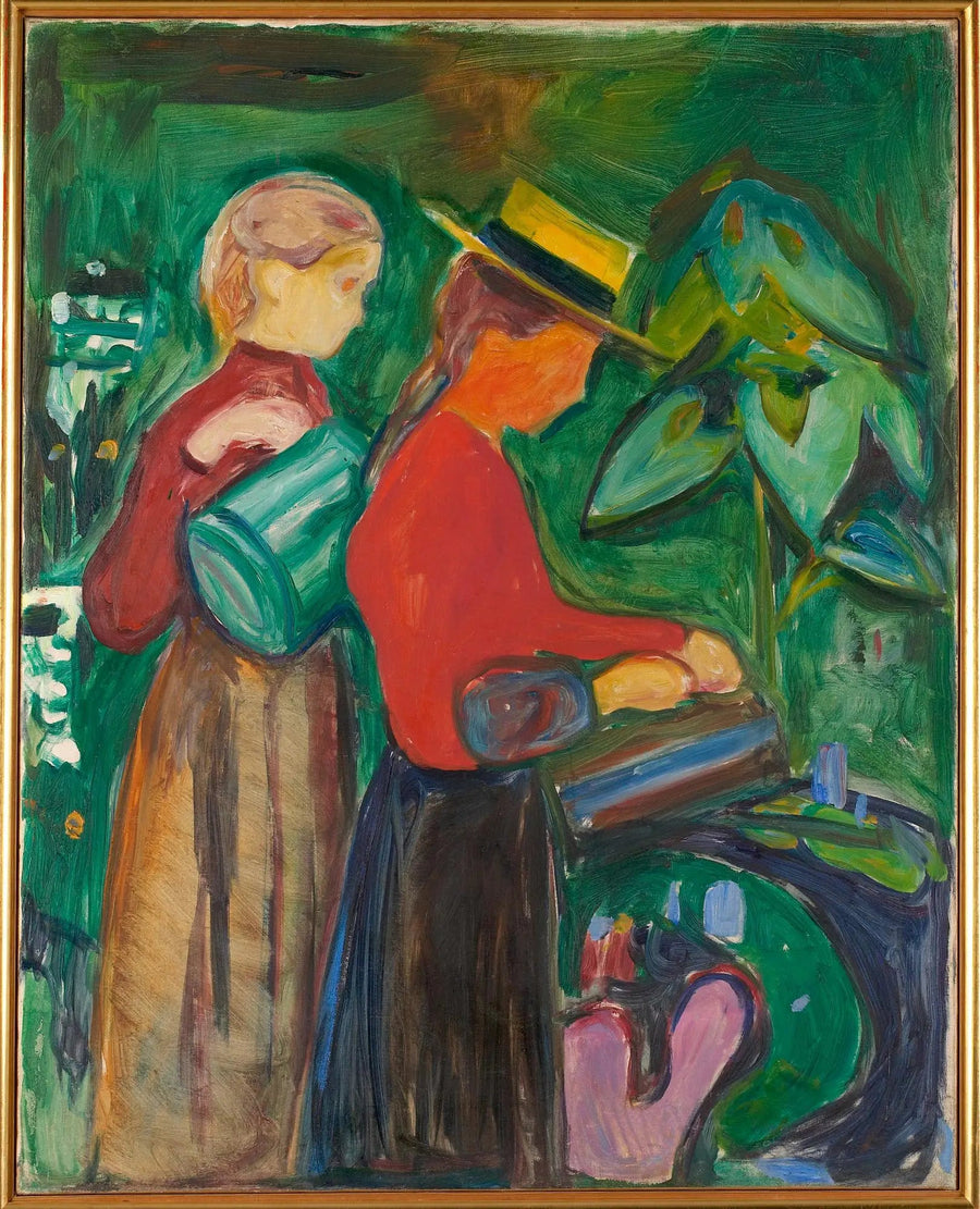 Ragazze che annaffiano i fiori (Frise Linde) - Edvard Munch