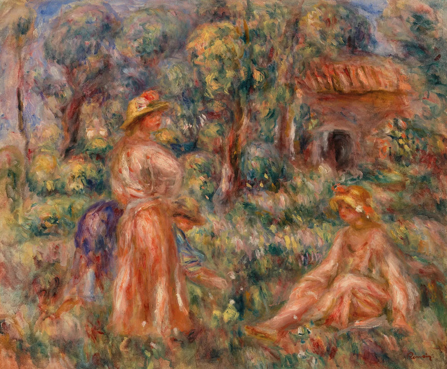 Ragazze in un paesaggio (Giovani ragazze in un paesaggio) - Pierre-Auguste Renoir