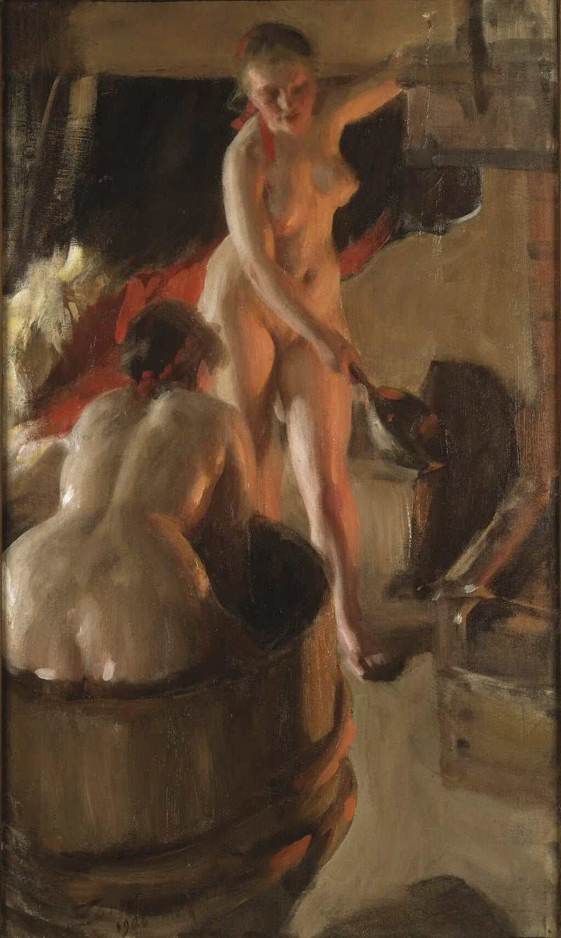 Filles de Dalécarlia al bagno - Anders Zorn