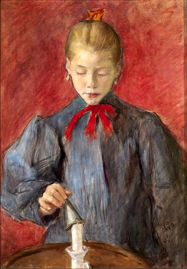 Bambina che spegne una candela. - Stanisław Wyspiański