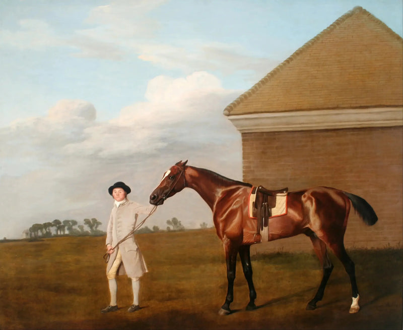 Firetail con il suo allenatore vicino alla Rubbing-Down House su Newmarket Heath - George Stubbs