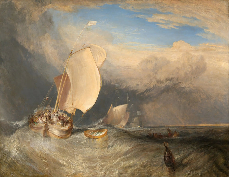 Barche da pesca con venditori che contrattano per il pesce - J. M. W. Turner