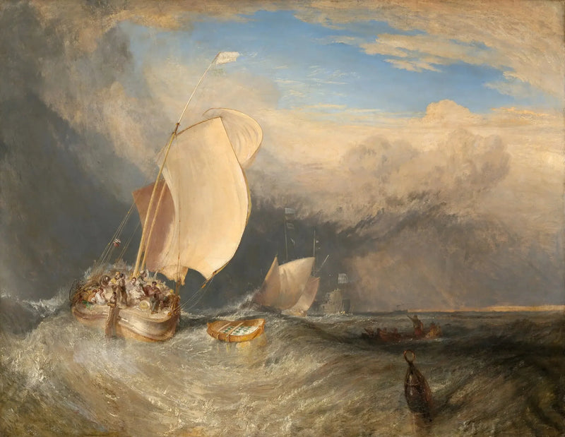 Barche da pesca con venditori che contrattano per il pesce - J. M. W. Turner
