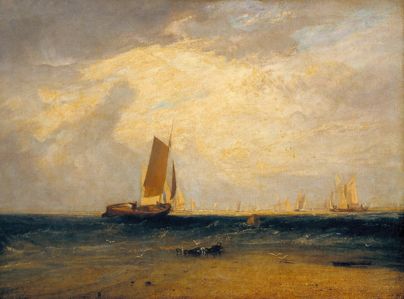 Pesca sulla Blythe-Sand, Mare in Arrivo - J. M. W. Turner