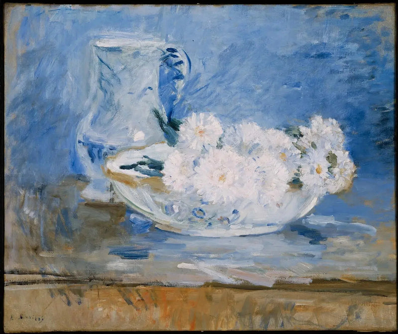 Fiori bianchi in una ciotola - Berthe Morisot