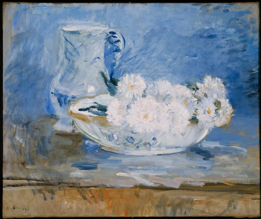 Fiori bianchi in una ciotola - Berthe Morisot
