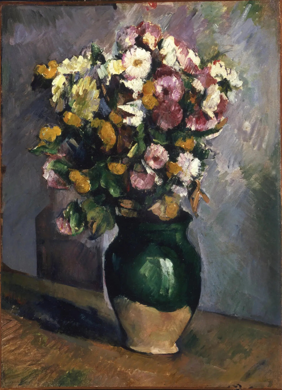 Fiori in un vaso di olive - Paul Cézanne