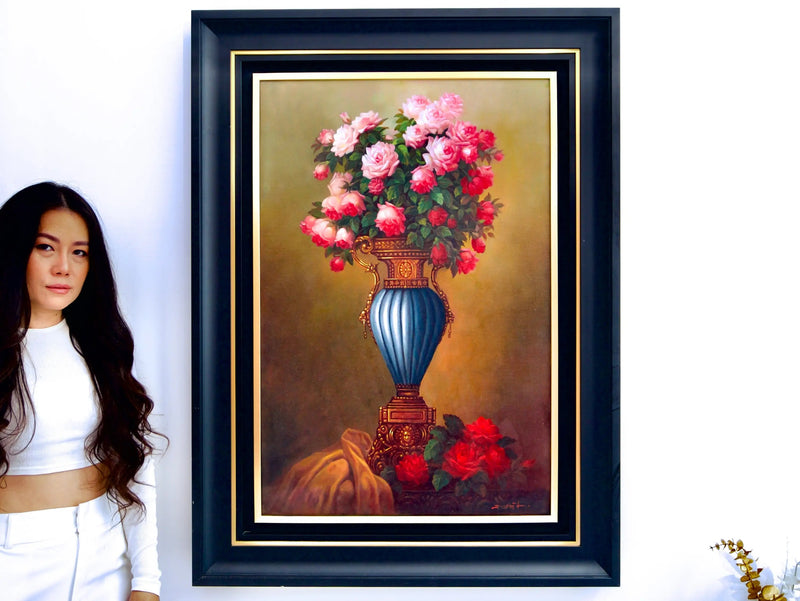 Fiori in un Vaso Antico | Dimensioni: 60x90 cm