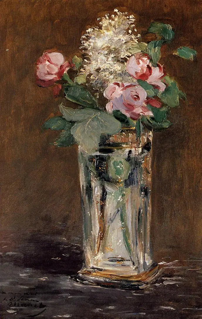 Fiori in un vaso di cristallo - Édouard Manet