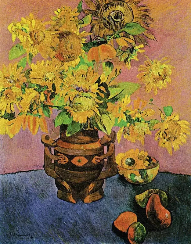Fiori di girasole e mango - Paul Gauguin