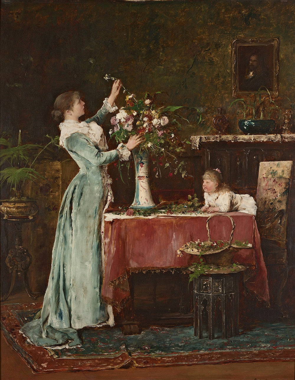 Fleurs en vase / Composition de bouquets - Mihály Munkácsy image 1 tableau peint à l’huile sur toile