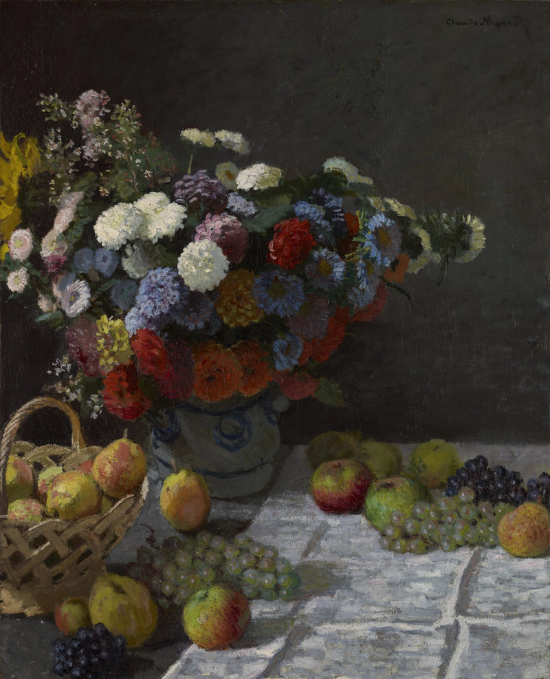La vita con fiori e frutti - Claude Monet