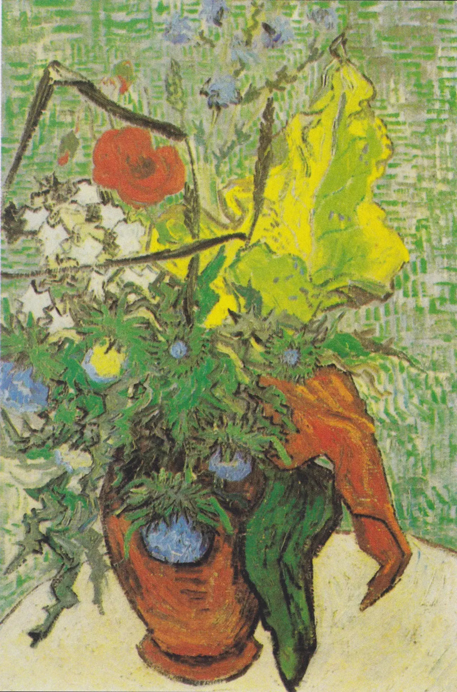 Fiori selvatici e cardi in un vaso - Vincent van Gogh
